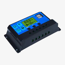 Load image into Gallery viewer, 10A Intelligent Solar Charge Controller with Timer and USB Mobile Charger Socket