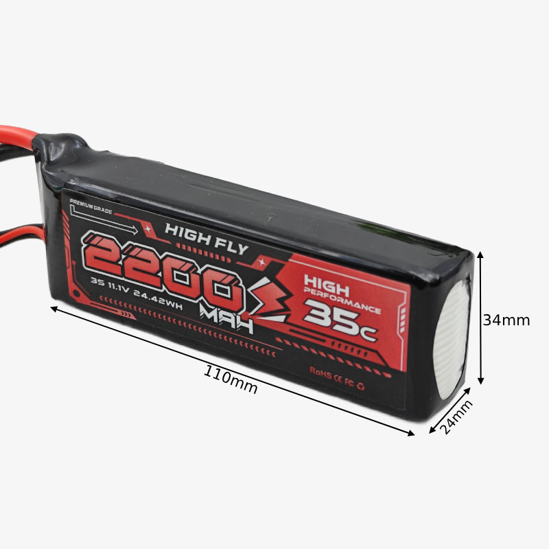 11.1V 2200mAh 3S 35C Lithium-Polymer Rechargeable Battery