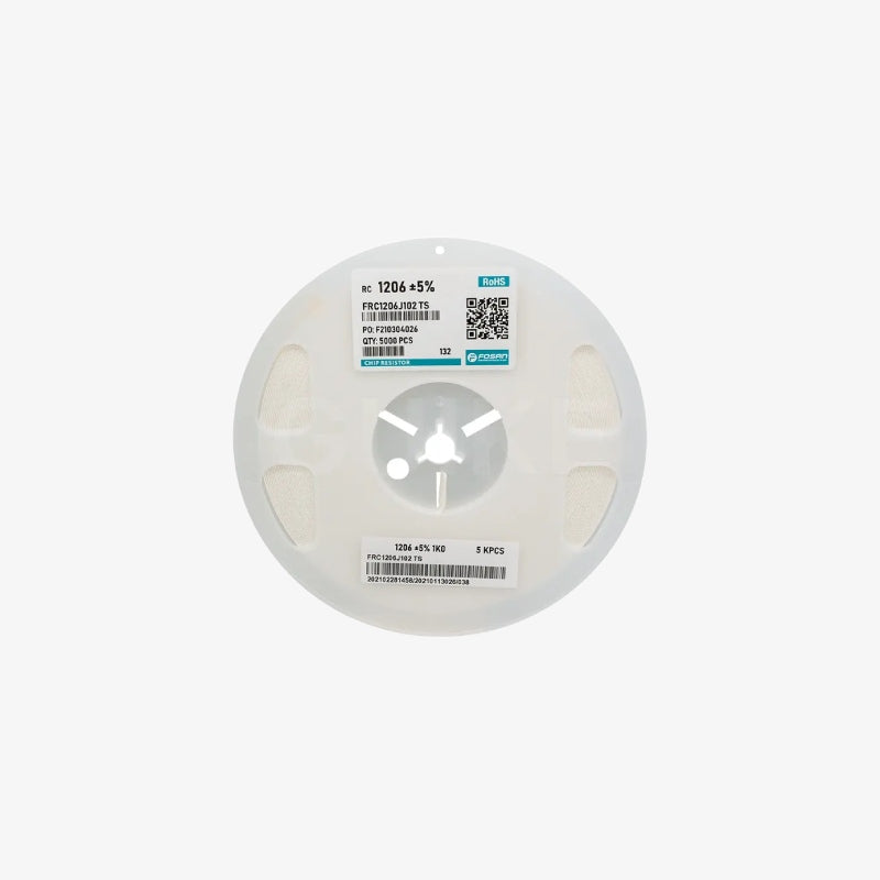 10K Ohm 1/4W Resistor Reel - 1206 SMD Package 5% Tolerance (5000 Resistors)