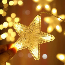 Load image into Gallery viewer, 16 Star V Shaped Gateway Curtain String Lights with 8 Flashing Modes
