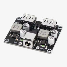 Load image into Gallery viewer, 2-Channel USB QC3.0 QC2.0 DC-DC Buck Converter Charging Step-Down Module