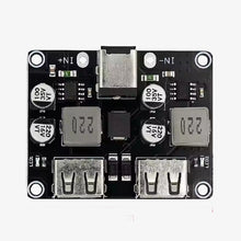 Load image into Gallery viewer, 2-Channel USB QC3.0 QC2.0 DC-DC Buck Converter 6-32V 9V 12V 24V to Fast Quick Charger Circuit Board