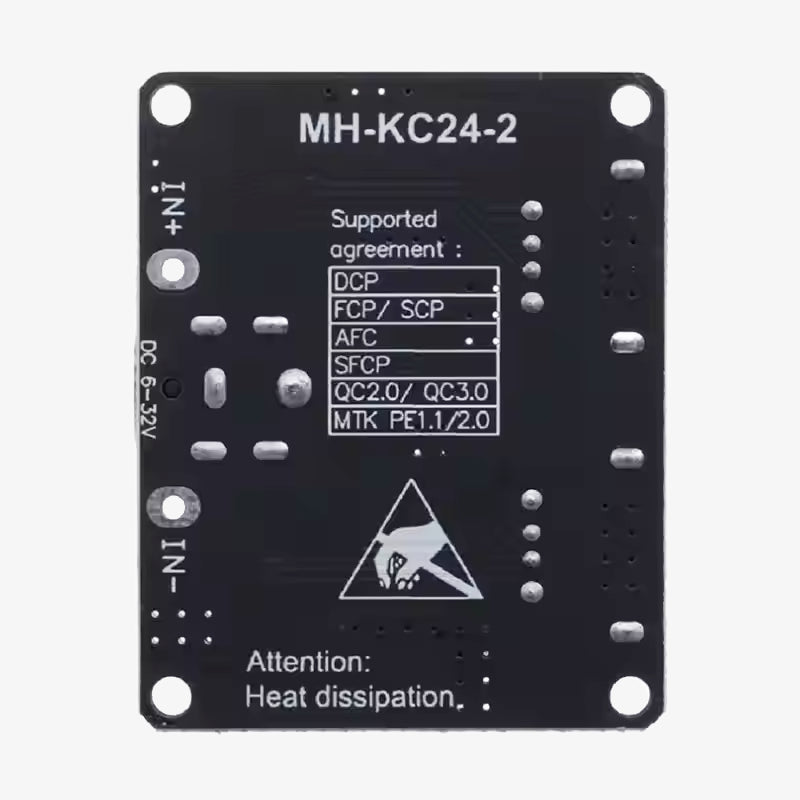 2-Channel USB QC3.0 QC2.0 DC-DC Buck Converter Charging Step-Down Module  6-32V 9V 12V 24V to Fast Quick Charger Circuit Board