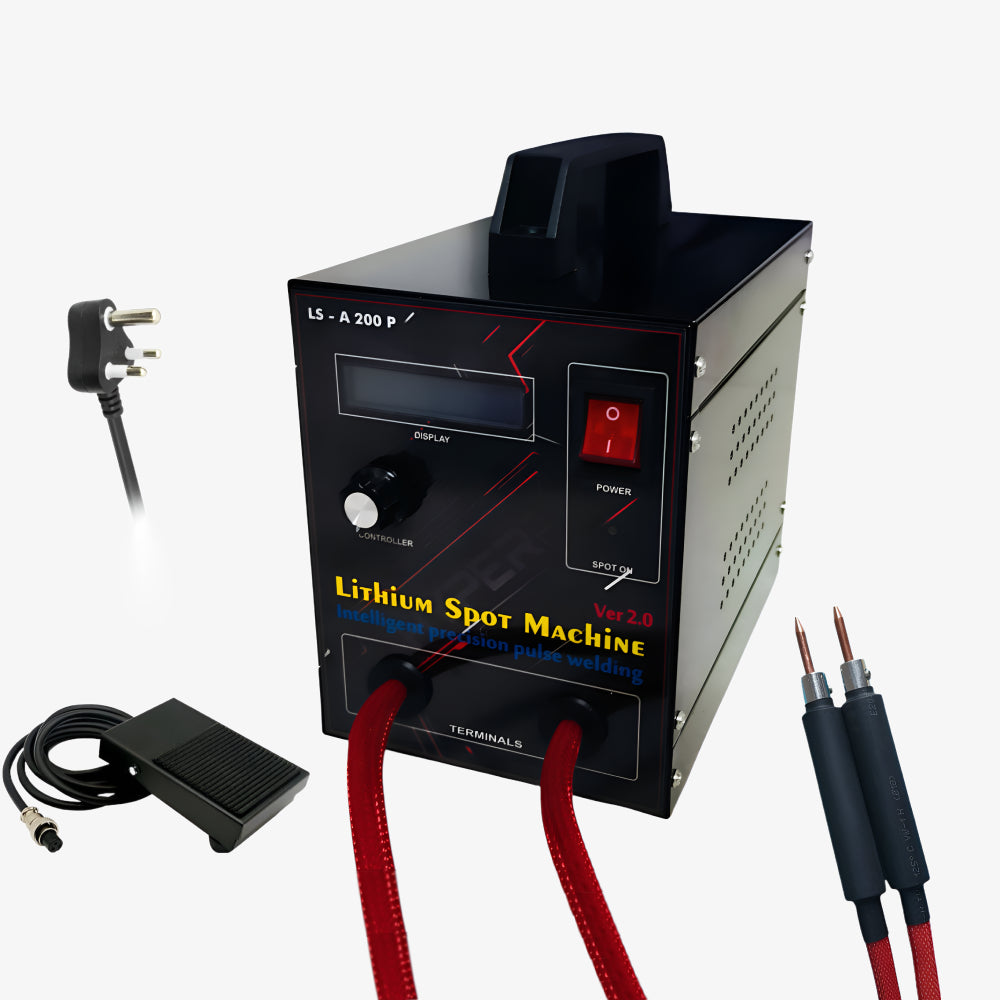 3.5 KVA LS-A200 Portable Lithium Cell Spot Welding Machine for Battery Pack - Includes Double Pen and Pedal