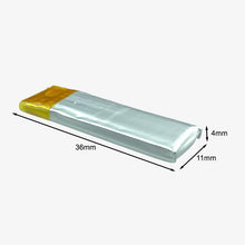 Load image into Gallery viewer, 3.7V 350mAh Li-Po Rechargeable Battery