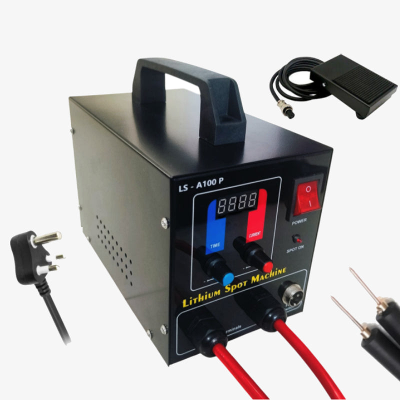3.5 KVA LS-A200 Portable Lithium Cell Spot Welding Machine for Battery Pack - Includes Double Pen and Pedal