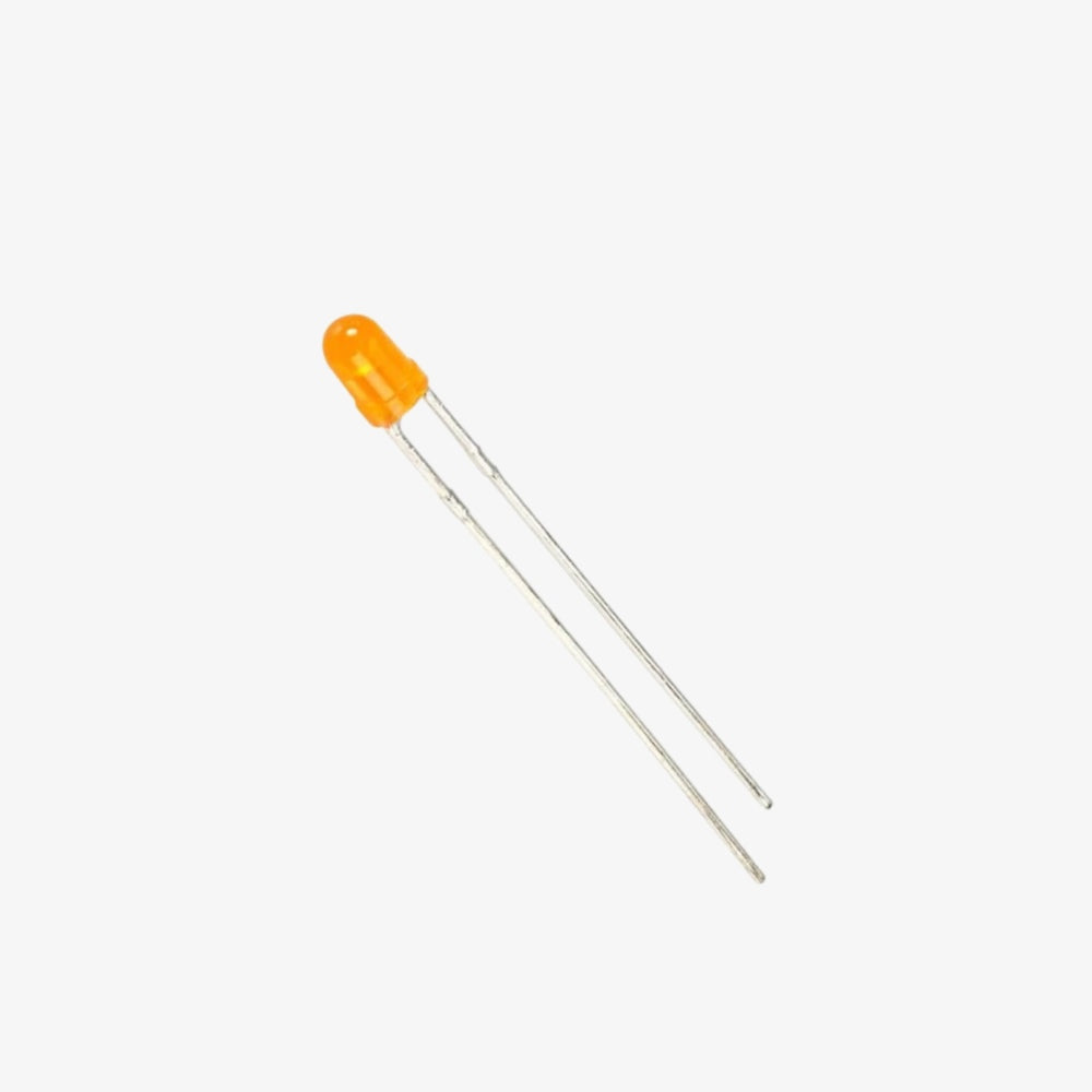 20 Pack 3mm Ultra-Bright Orange LED Lights – 10000mcd Luminous Intensity