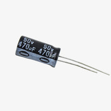Load image into Gallery viewer, 470uF 50V Electrolytic Capacitor