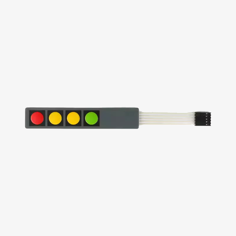 DC 12V 4×1 Key Matrix Membrane Switch Keypad Module 107x20x0.8mm