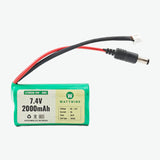 WATTNINE® 7.4V 2000mAh Rechargeable Lithium Battery Pack with Warranty for GPS, CCTV, Industrial and Commercial Application