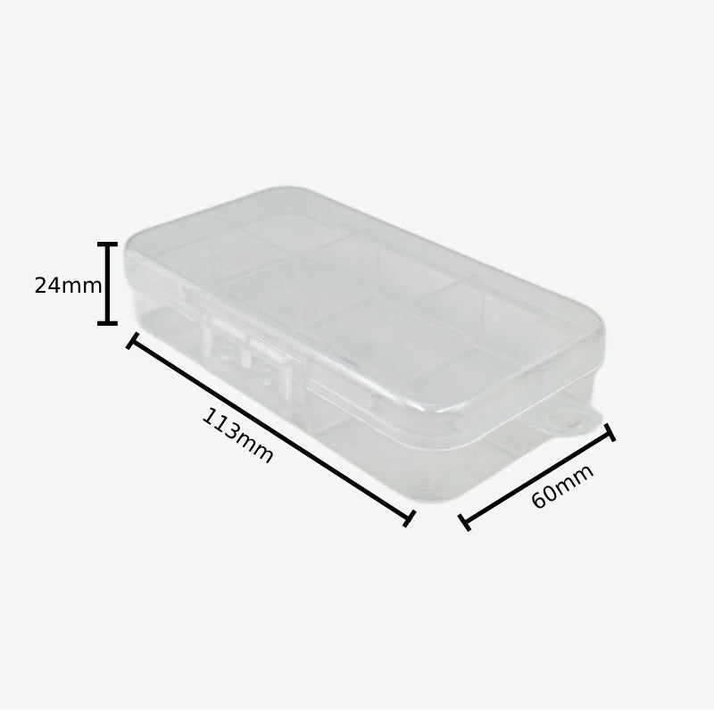Plastic 6 Partition Rectangular Multi-Purpose Storage Box With Lid