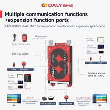 Load image into Gallery viewer, DALY Smart BMS LFP 4S 12.8V 100A with Bluetooth, CAN, RJ485 and UART Communication