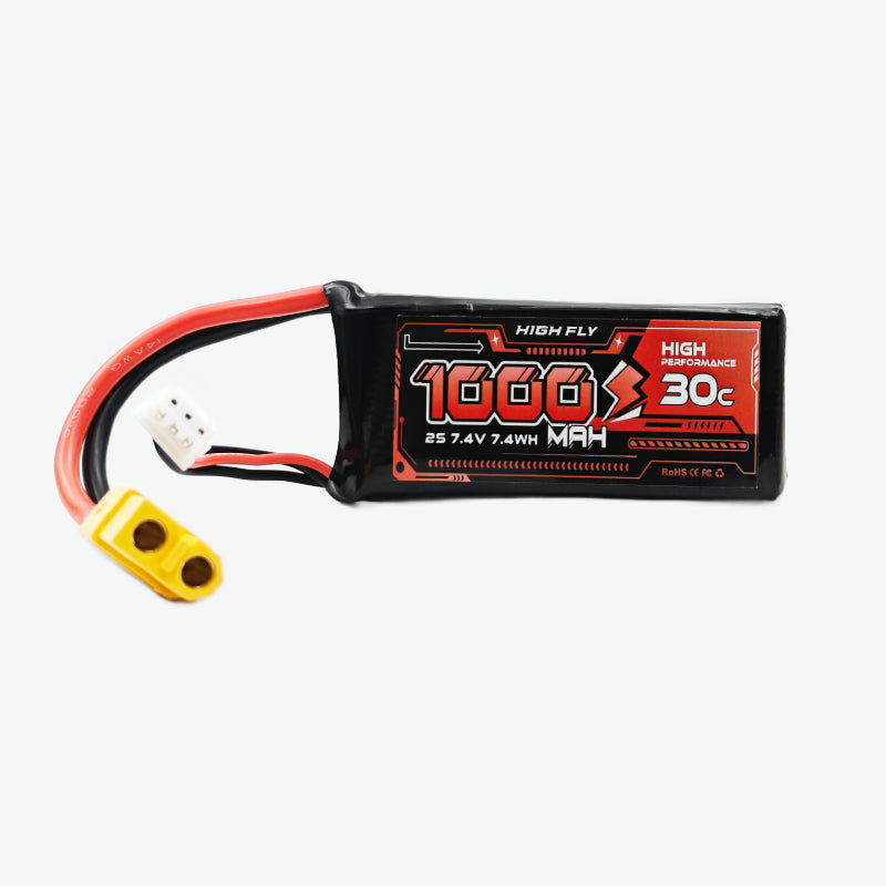 7.4V 1000mAh 2S 30C Lithium-Polymer Rechargeable Battery