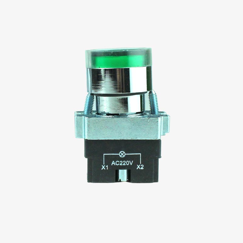 PUSH BUTTON WITH INDICATOR GREEN