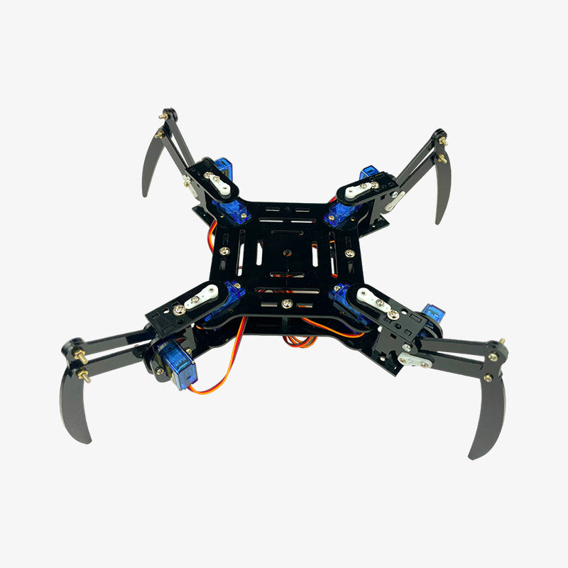Quadruped Spider Robot DIY Kit with Legs- Acrylic Parts, Nuts