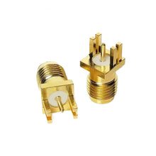 Load image into Gallery viewer, SMA Female Straight Edge PCB Mount Connector
