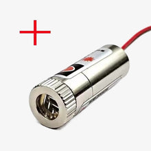 Load image into Gallery viewer, 12mm 5mW Red Cross Line with Adjustable Spot Size Laser Module – Red