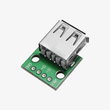 Load image into Gallery viewer, USB Female to 2.54mm Breakout Board Module with Direct 4P Adapter