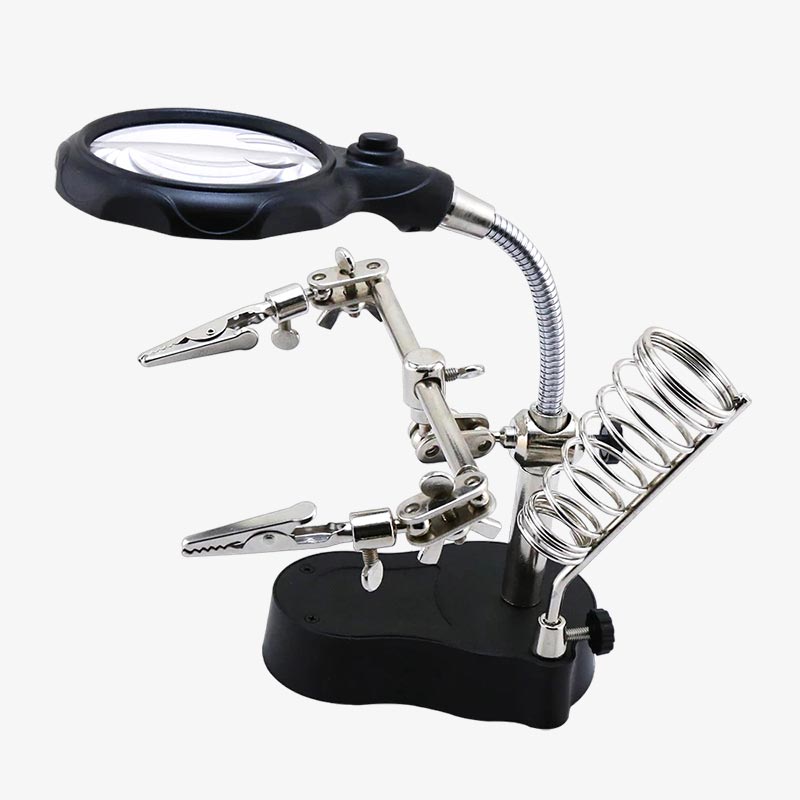 MG16126 Helping Hand for PCB with Multifunctional Magnifier