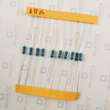 Load image into Gallery viewer, 10K ohm, 1/4 Watt Resistor with 1% tolerance (Pack of 10)