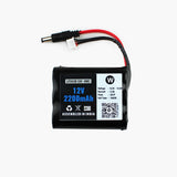 WATTNINE 12V 2200mAh Rechargeable Lithium Battery Pack with Warranty (includes BMS & balance pin) for GPS, CCTV, Industrial and Commercial Application