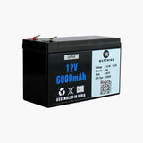 WATTNINE® 12.8V 6Ah Lithium(LiFePo4) Battery Pack with 3 Year Warranty