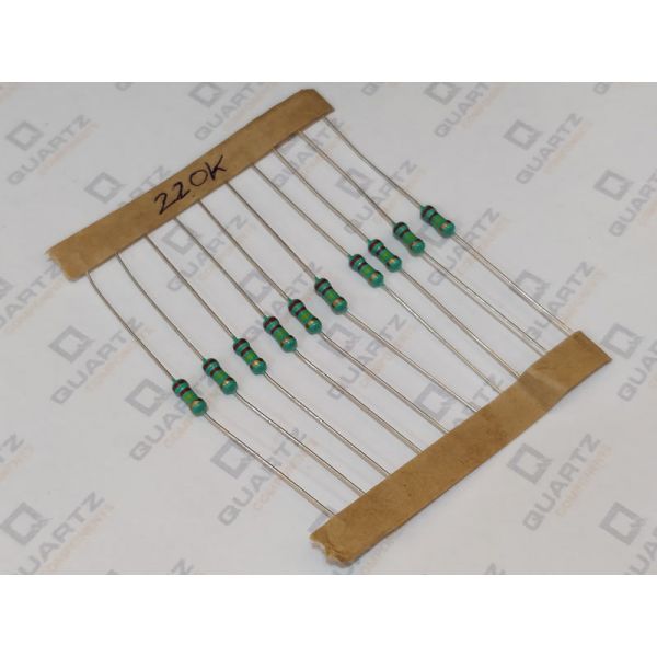220K ohm, 1/4 Watt Resistor with 5% tolerance (Pack of 10)