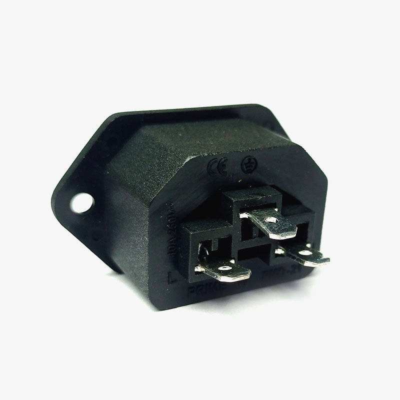 3-Pin Female Panel Mount AC Power Supply Socket