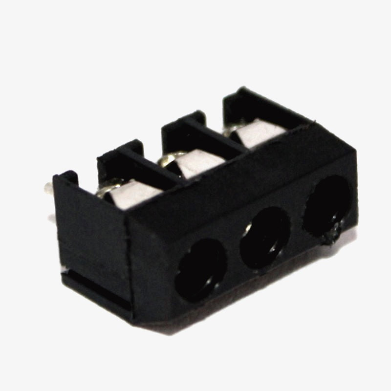 3 Pin PCB Mount Terminal Block (Screw type) - 5mm Pitch (Black)