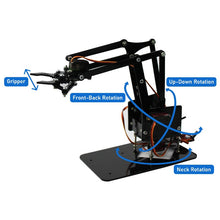 Load image into Gallery viewer, DIY Robotic Arm - Acrylic DIY Kit with Nuts, Bolts and Full Assembly guide (Without Servo)