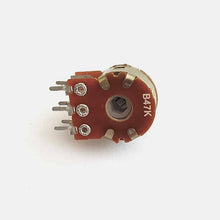Load image into Gallery viewer, 47K Ohm Potentiometer - Large 3 Pin 15mm Potentiometer