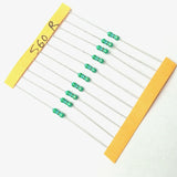 560 ohm, 1/4 Watt Resistor with 5% tolerance (Pack of 10)