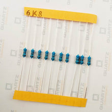 Load image into Gallery viewer, 6.8K ohm, 1/4 Watt Resistor with 1% tolerance (Pack of 10)