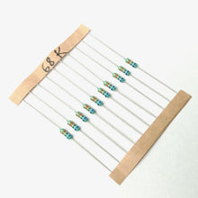 Load image into Gallery viewer, 68K ohm, 1/4 Watt Resistor