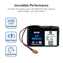 Load image into Gallery viewer, 12V 6Ah Lithium Battery Pack