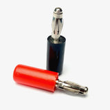 Banana Plug 4mm Male Terminal Connector (Red & Black Pair)