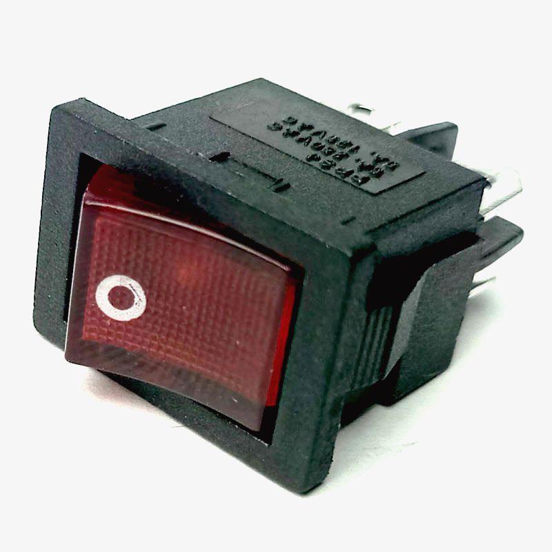 DPST ON-OFF Illuminated Rocker Switch - 6A 250V AC