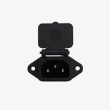 3 Pin Power Socket Male Connector / IEC Screw Panel Mount with Plastic Cover