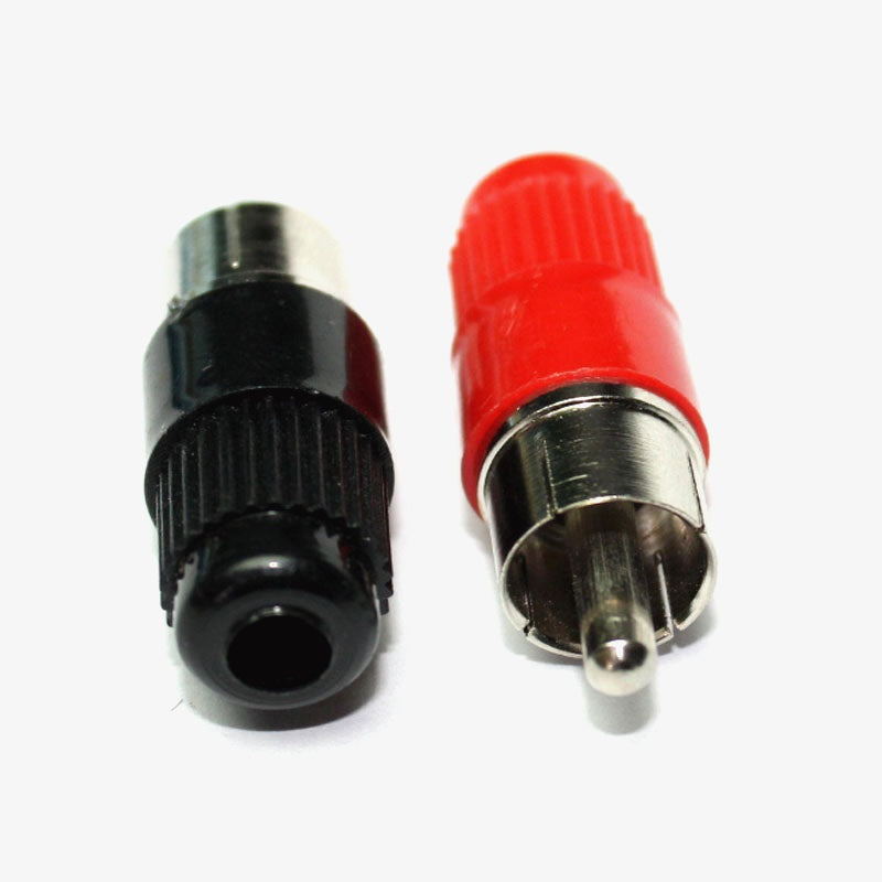 RCA Plug Male Connector (Red & Black)