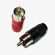 Load image into Gallery viewer, RCA Plug Male Connector Pair (Red & Black)