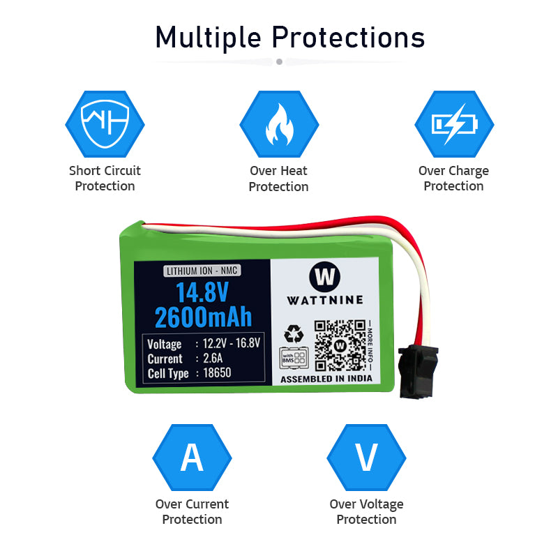 safety features of vaccum cleaning robot battery