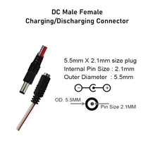 Load image into Gallery viewer, 12V 4000mAh Rechargeable Lithium Battery with DC Male Female Charging Discharging Connector