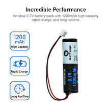 Load image into Gallery viewer, 3.7V 1200mAh Lithium Battery