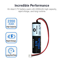 Load image into Gallery viewer, 3.7V 2200mah Lithium Battery
