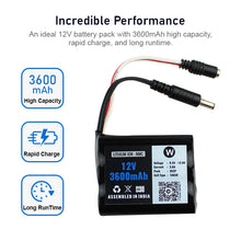 Load image into Gallery viewer, 12V 3600mAh Battery Pack