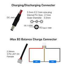 Load image into Gallery viewer, 7.4V 2000mAh Rechargeable Lithium Battery with DC Jack and iMax B3 Balance Charging Connector for Charing Discharging