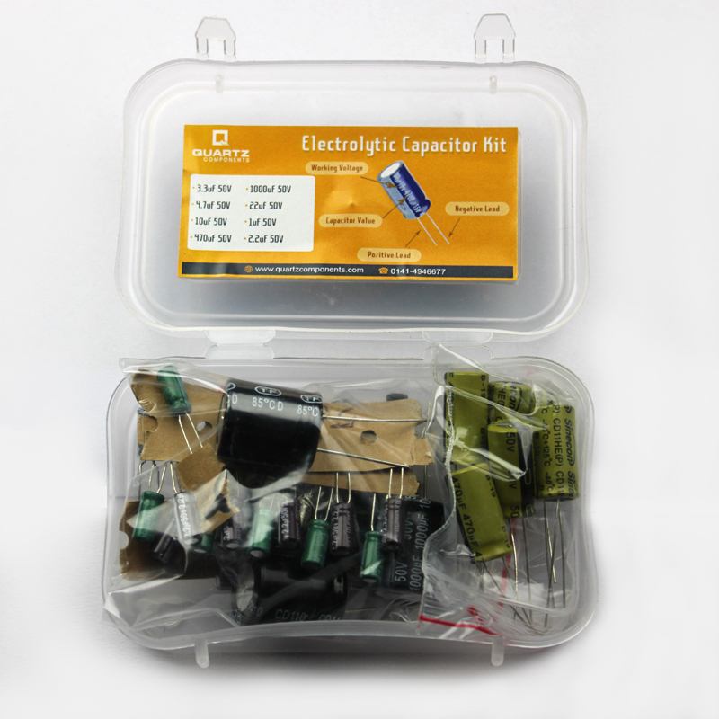 Electrolytic Capacitor Kit 8 Values / 6 Units Each