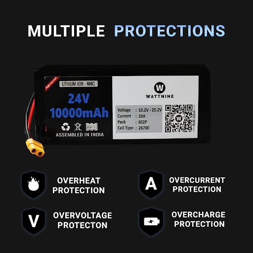 24V 10Ah Li-ion (NMC) Battery Pack