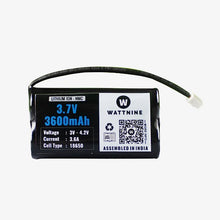 Load image into Gallery viewer, 3.7V 3600mAh battery pack