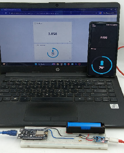 IoT Based Battery Charging Level Monitor using ESP8266 NodeMCU